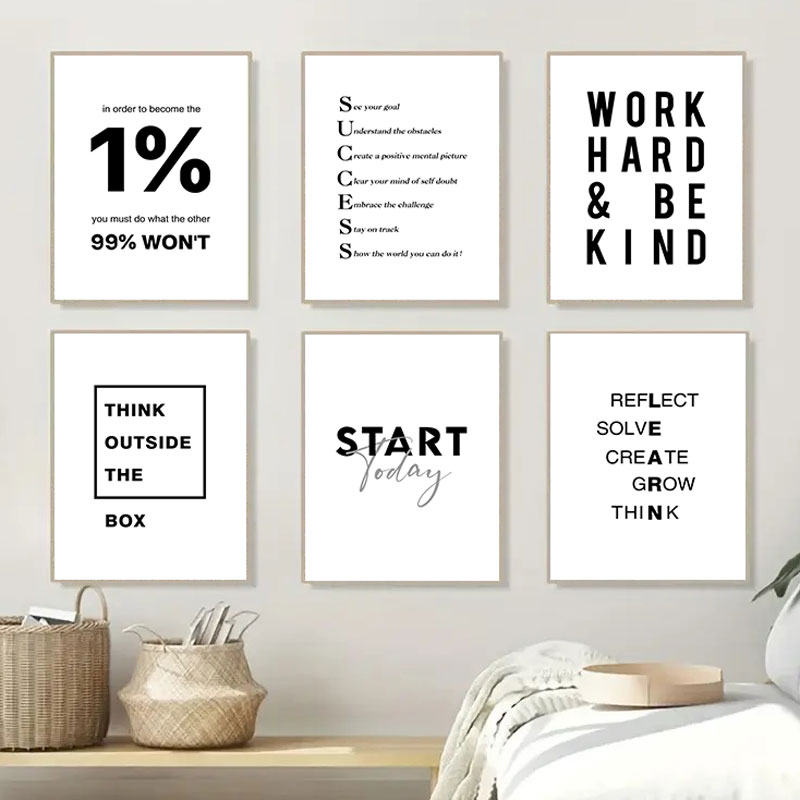 Home Office Room Inspiration - 1 pièce - Affiche sur toile