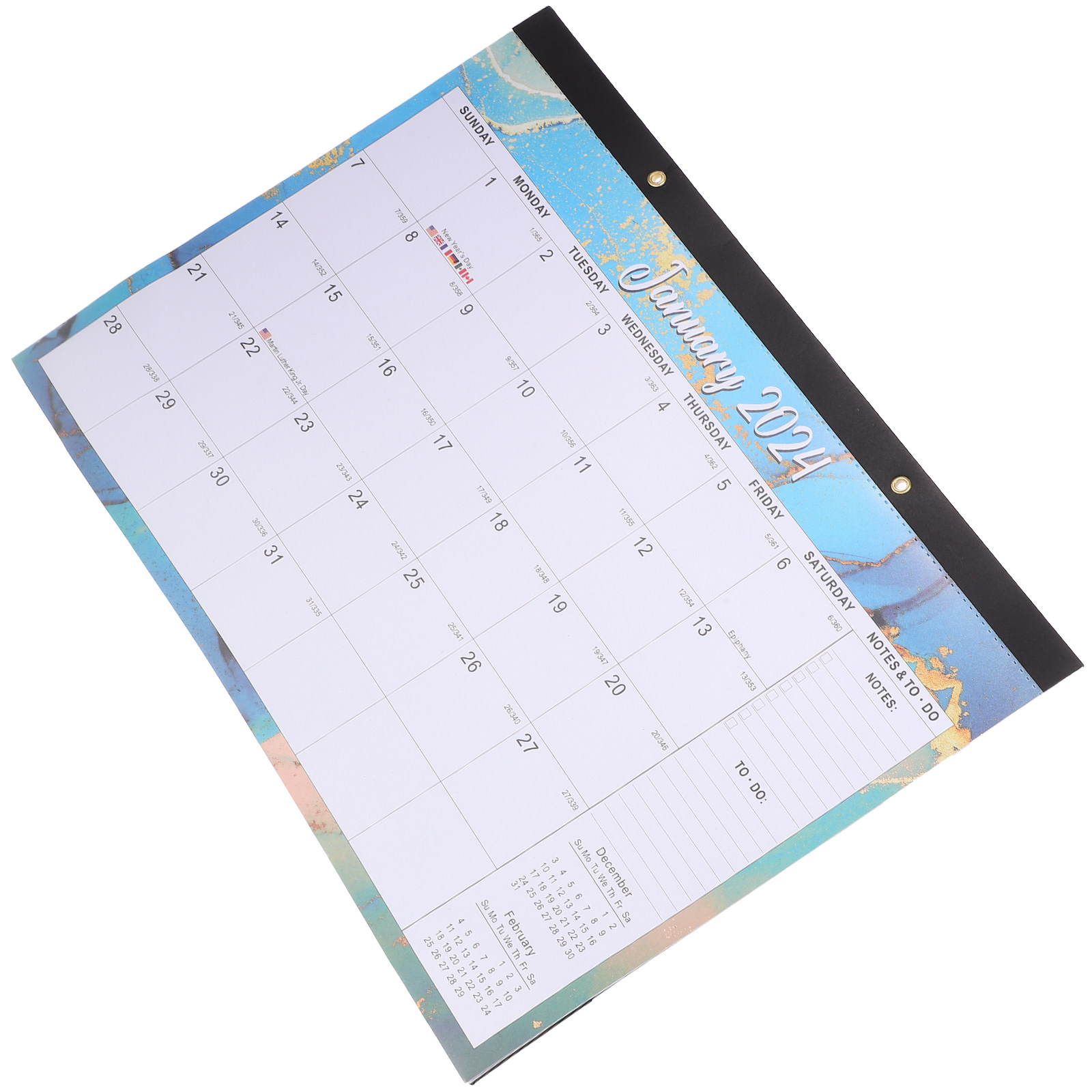Home Office 2024 - Calendrier mural mensuel anglais 2024, design