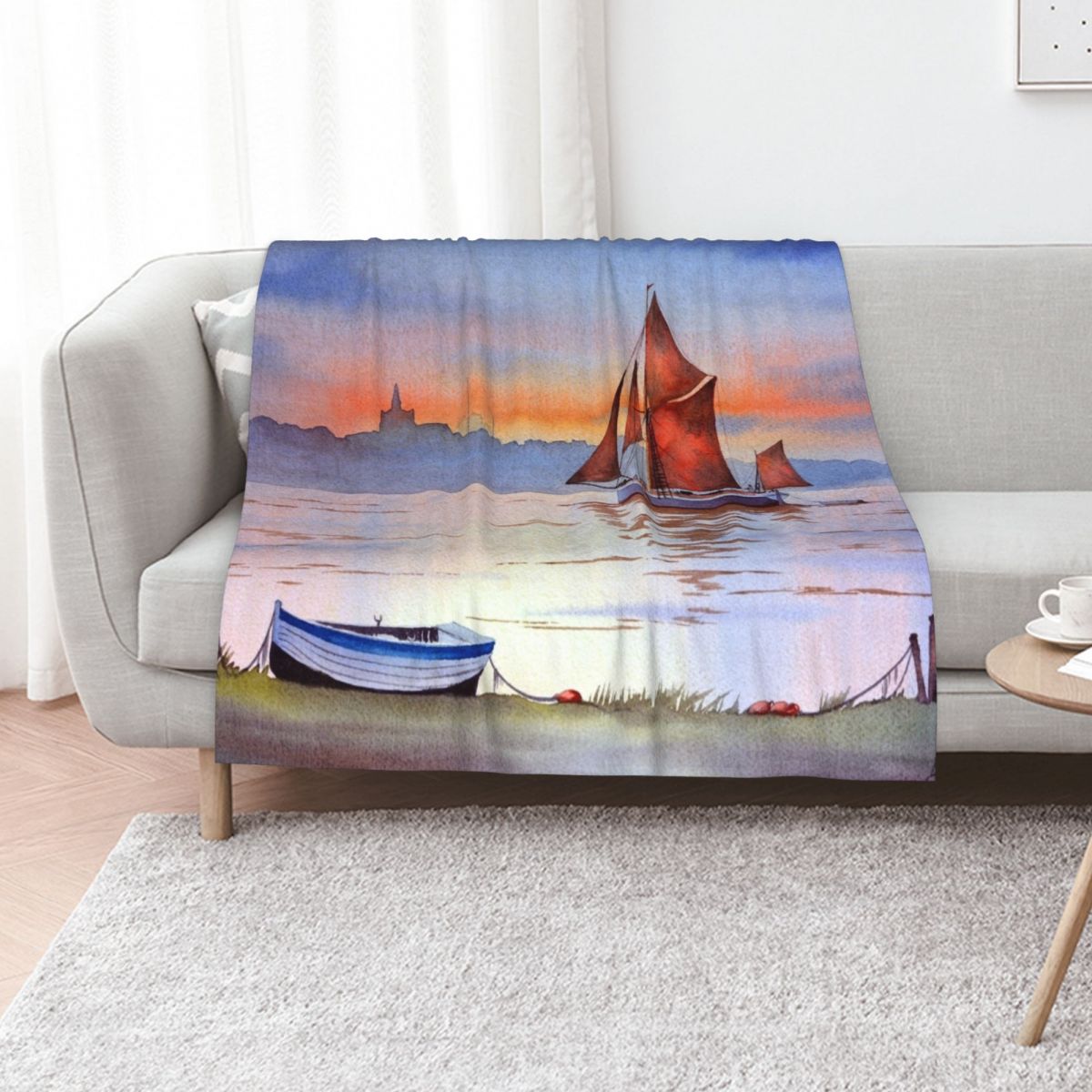 Home Office England - Couverture chaude et confortable Thames Barge