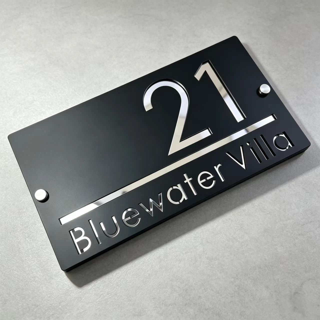 Home Office Number - Panneaux personnalisés en acrylique découpés au