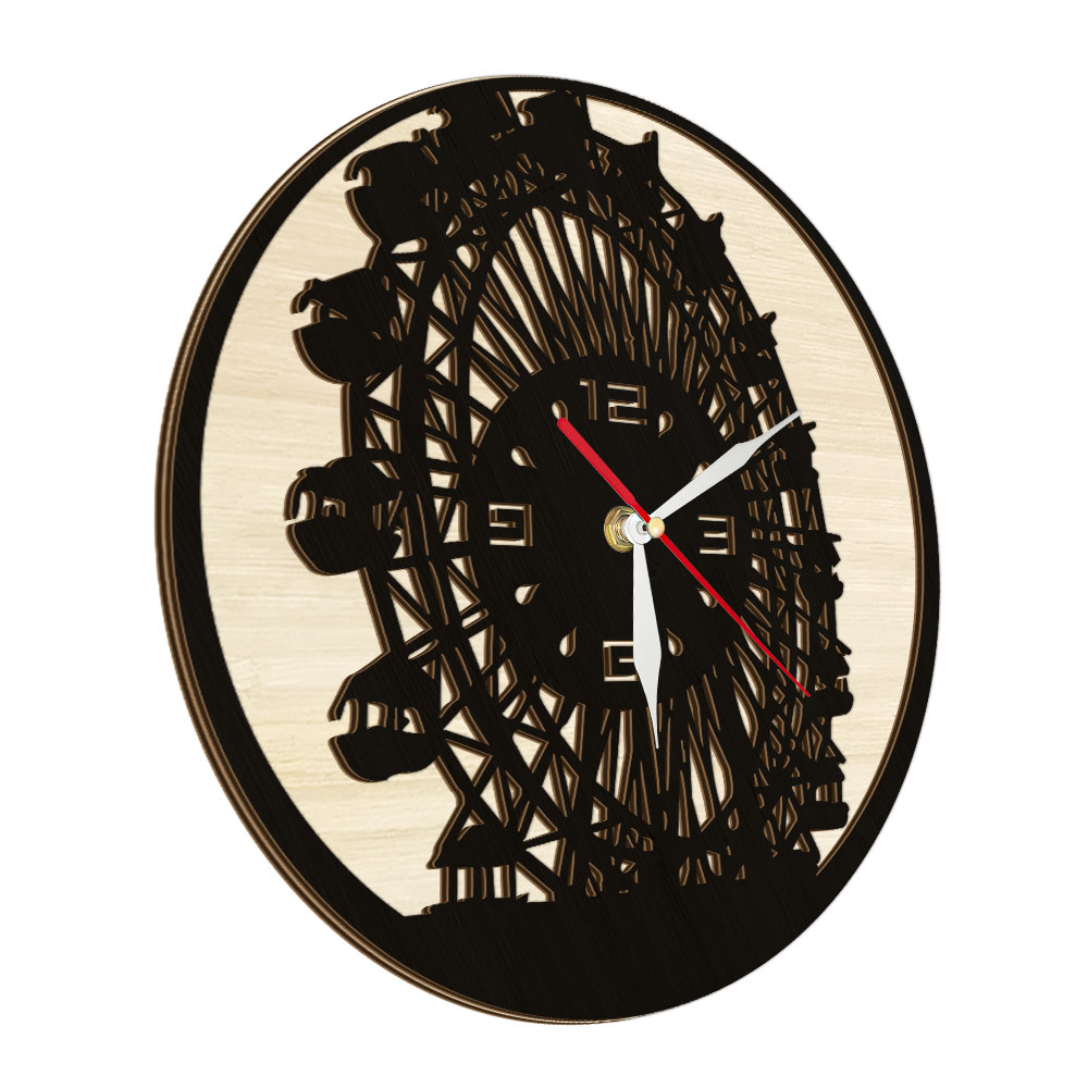 Horloge murale en bois naturel - Home Office England avis et prix