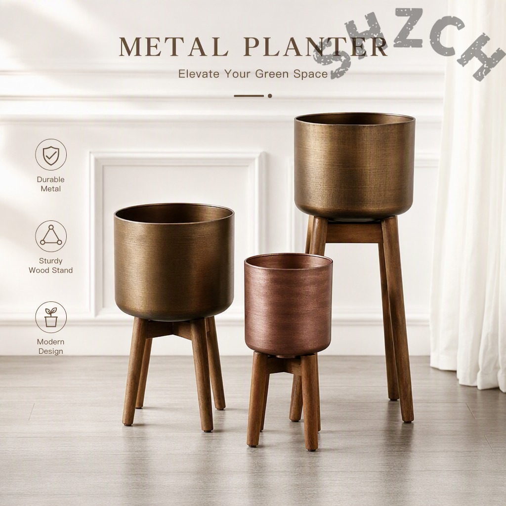 Support de plantes en bois ind - Home Office Industrial Style avis et prix