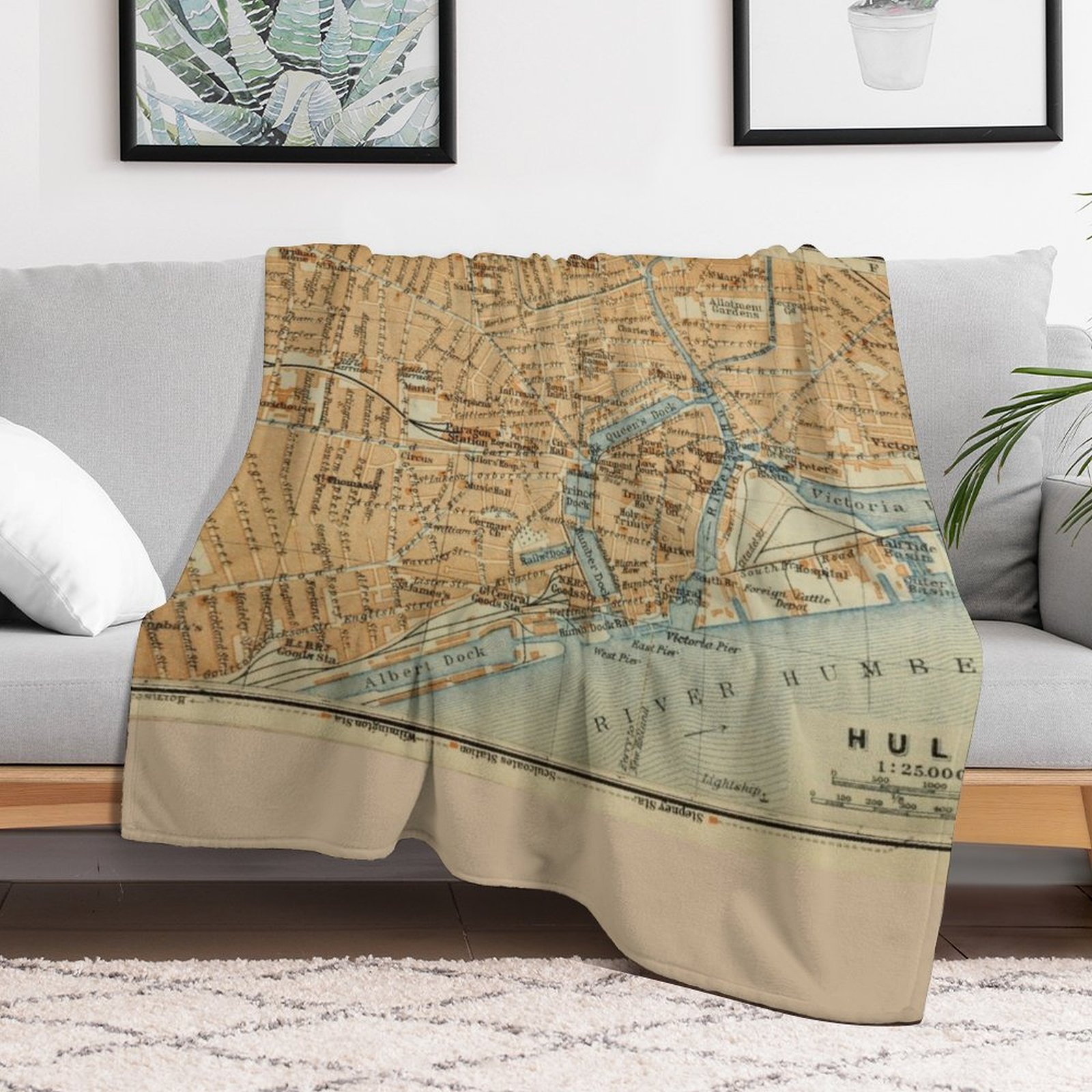 Couverture vintage avec carte  - Home Office England avis et prix