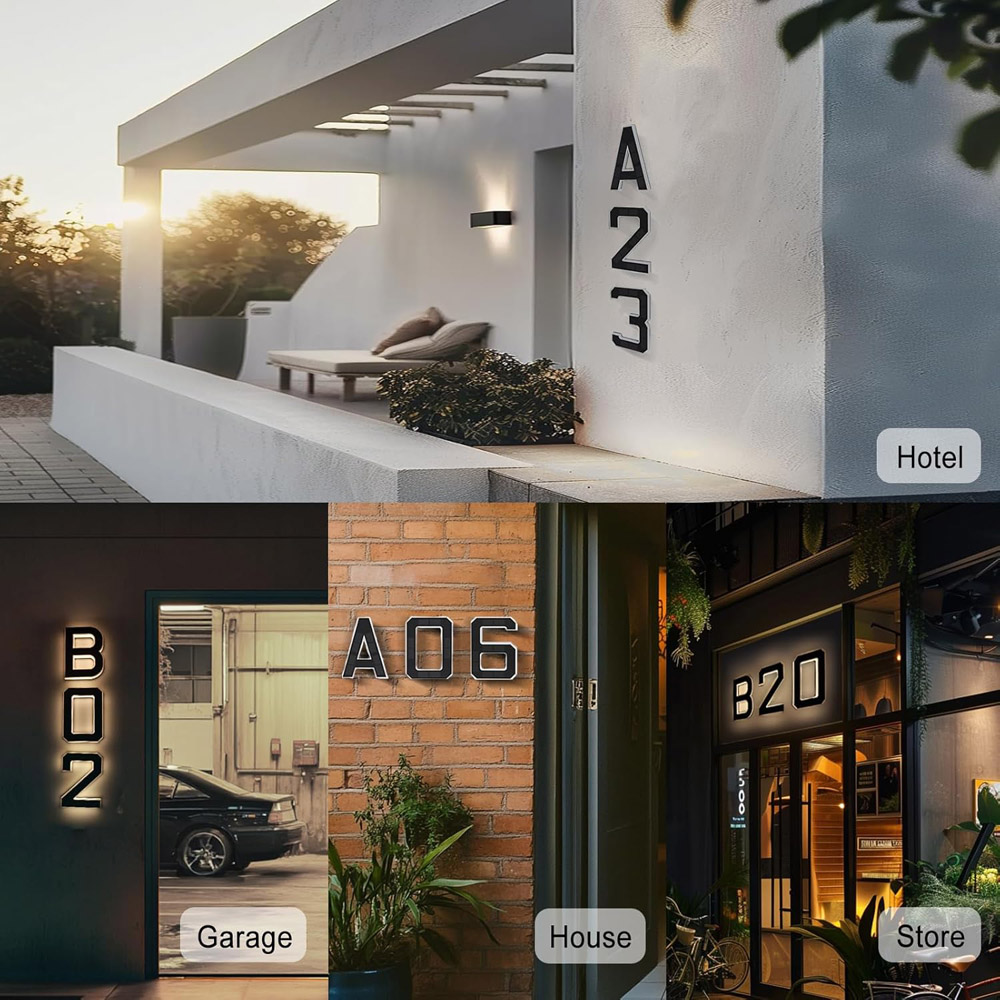 Numéros de maison lumineux sol - Home Office Number avis et prix