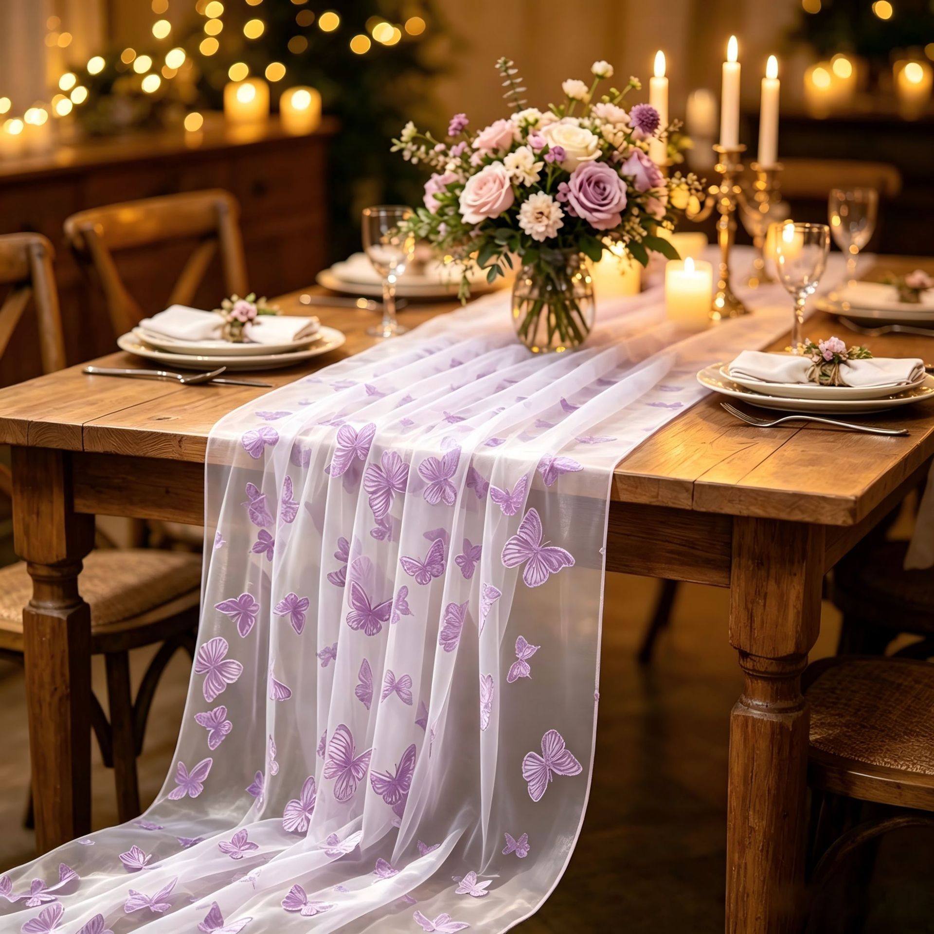 Chemin de table en tulle nylon - Home Office News avis et prix
