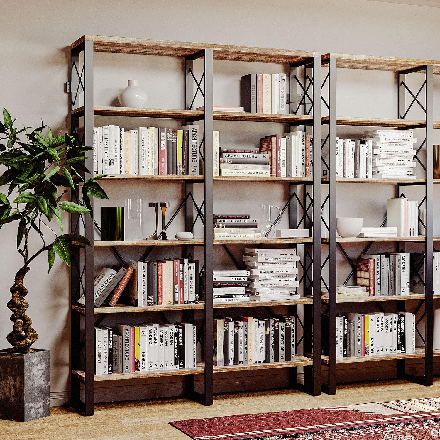 Étagère ouverte double largeur - Home Office Industrial Style avis et prix