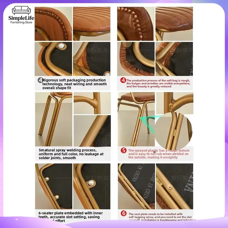 Chaise de salle à manger rétro - Home Office Industrial Style avis et prix